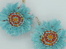 Load image into Gallery viewer, alice blues / embroidered earrings