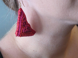 blushers / embroidered earrings