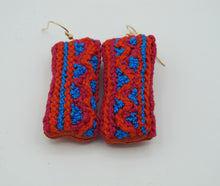 Load image into Gallery viewer, caribbean sunset / embroidered earrings
