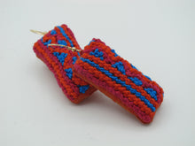 Load image into Gallery viewer, caribbean sunset / embroidered earrings