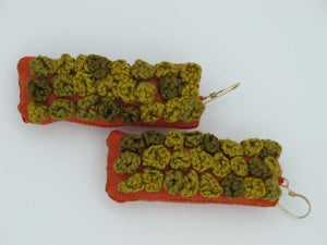 forest bloom / embroidered earrings
