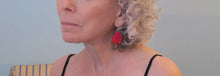 Load image into Gallery viewer, hot droplets / embroidered earrings