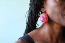 Load image into Gallery viewer, sunrise / embroidered earrings
