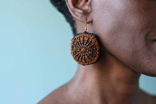 Load image into Gallery viewer, bark hypno / embroidered earrings