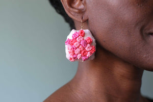 bouquet / embroidered earrings