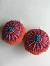 Load image into Gallery viewer, sunrise / embroidered earrings