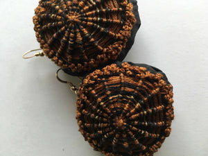 bark hypno / embroidered earrings