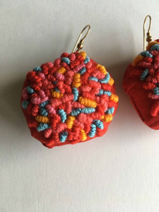 sprinkles / embroidered earrings
