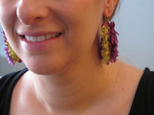 Load image into Gallery viewer, long division / embroidered earrings