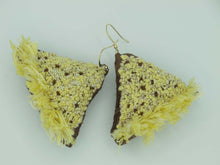 Load image into Gallery viewer, pastel pyramids / embroidered earrings