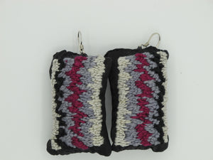 rivers / embroidered earrings