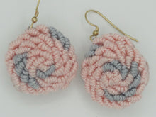 Load image into Gallery viewer, swirls / embroidered earrings
