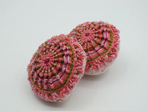 sugar plums / embroidered earrings