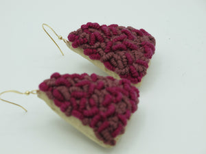 sweet wine / embroidered earrings