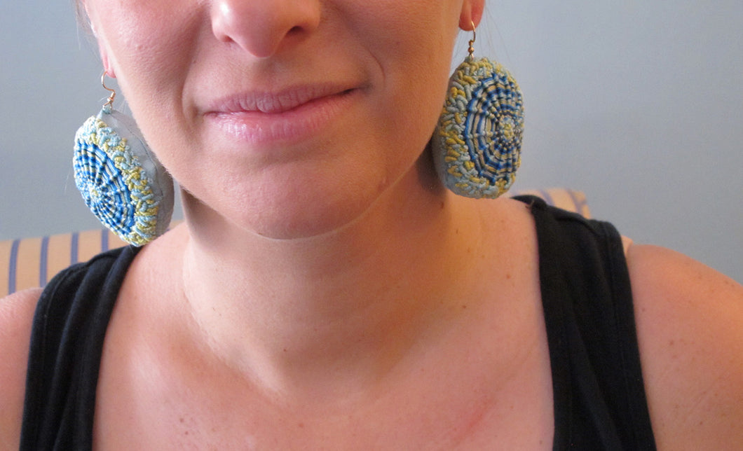 whirlpools / embroidered earrings