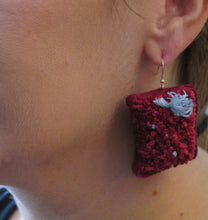 Load image into Gallery viewer, wine cellar / embroidered earrings