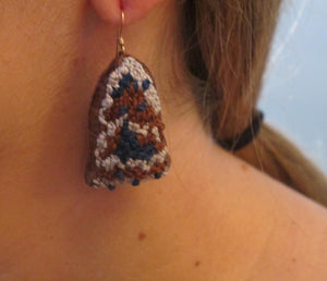 autumn / embroidered earrings