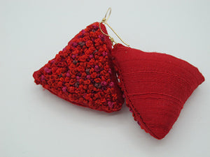 redangles / embroidered earrings