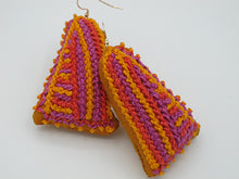 Load image into Gallery viewer, candy mountains / embroidered earrings