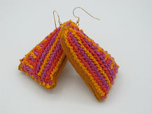 Load image into Gallery viewer, candy mountains / embroidered earrings
