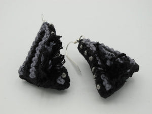 cloud cover / embroidered earrings