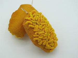 goldfish / embroidered earrings