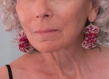 Load image into Gallery viewer, potpourri / embroidered earrings