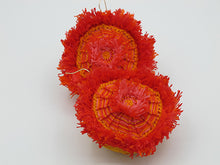 Load image into Gallery viewer, red hots / embroidered earrings