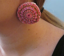 Load image into Gallery viewer, sugar plums / embroidered earrings