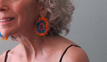 Load image into Gallery viewer, sunspots / embroidered earrings
