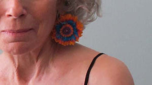 sunspots / embroidered earrings