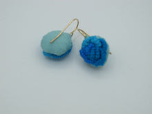 Load image into Gallery viewer, teeny blues / embroidered earrings
