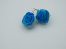 Load image into Gallery viewer, teeny blues / embroidered earrings